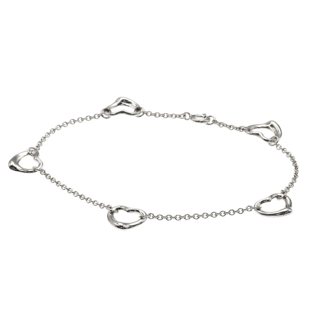 TIFFANY Silver Heart Charm Bracelet
